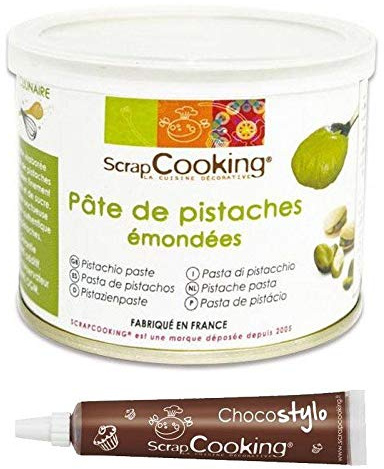 Pasta de pistachos + Tubo de chocolate para decorar