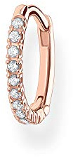 Thomas Sabo Damen Ohrring Einzel Creole, 925 Sterlingsilber, Clipverschluss