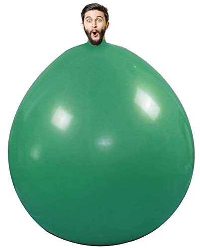 Yumoo Globo de látex redondo gigante para fiesta de cumpleaños, decoración inflable de aire, globo de huevo humano para juego divertido