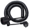 HITRENDS Rallonge Câble de Contact de Protection, Câble Spiralé Extensible de 0,8 m à 2 m avec Fiche de Bobine de Contact de Protection et Couplage de Contact de Protection, Câble de Rallonge en PVC
