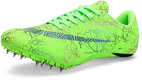 MXRFACTory Hombre y Mujer Zapatillas de Clavos 8 Clavos Competición de Atletismo al Aire Libre Deportivas Profesionales Ligero y Cómodo Antideslizante Zapatillas de Sprint de Entrenamiento,003,35EU