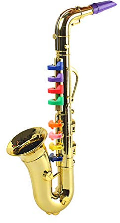 HOMSFOU Trompete Metallische Flöten Spielzeug Für Kazoo Musik-Saxophon-Spielzeug Tuba Spielzeuggitarre Kalimbas Für Anfänger Lernspielzeug Waldhorn Kupferrohr Kind Leistungsrequisiten