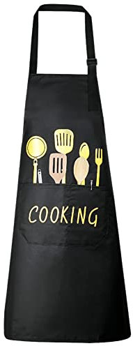 Vicloon Grillschürze für Männer, Verstellbare Schürze mit 2 Taschen,Bändern Küchenschürze für Männer, Wasserdicht küchenschürze Geschenk,Küchenschürze für Erwachsene Unisex