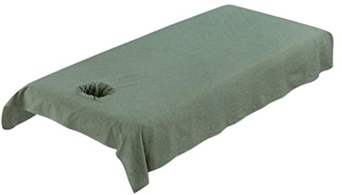 perfk Drap-housse Lavable pour Lit de Table de Massage D'acupuncture avec Trou de Respiration, Vert