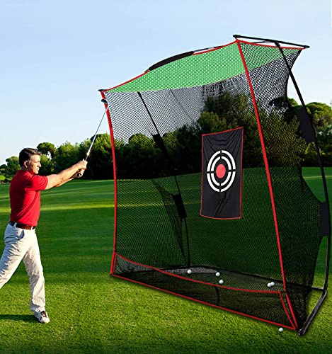Golf-Übungsnetze für Hinterhof-Fahren im Innenbereich, robuste Übungsnetze für den Hinterhof, hochwertige, tragbare Golf-Schlagnetze mit Rahmen und Netz für Kinder und Männer