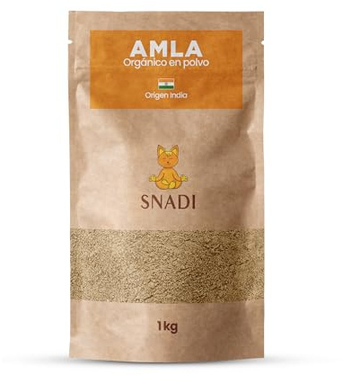 Snadi -1 kg -Authentisches indisches Amla-Pulver für Haare | Natürlicher Stärkungs- und Revitalisierungsmittel | Ökologische Verpackung | Reines und Natürliches Produkt | Vielseitig in der Haarpflege
