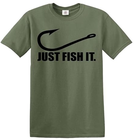 Fiske-t-tröjor för mörkkläder finns tillgängliga, Just Fish It, S
