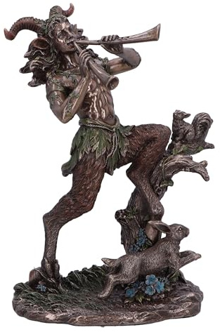 Nemesis Now Satyr Nature Spirit Figurine 21.5cm, Resin, Bronze, Half Human Half Animal Ornament, Mythology Collectible, Cast in the Finest Bronze Resin, Polished Finish