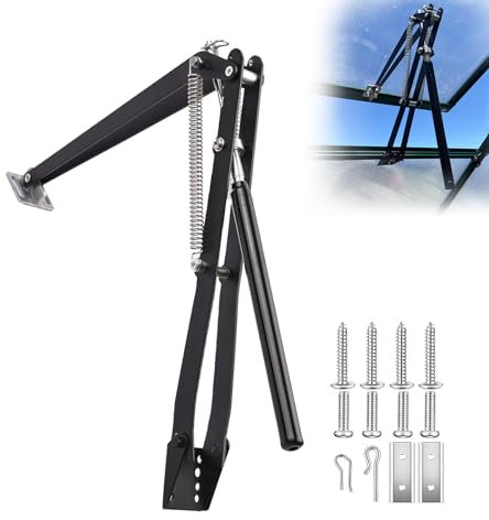 1 x automatischer Solar-Fensteröffner für Gewächshaus, wärmeempfindlicher Dachlüftungsöffner, Auto-Entlüftungs-Set, Gartengeräte, Gewächshauszubehör, Gewächshaus-Dachlüftungsset (Doppelfeder bis zu