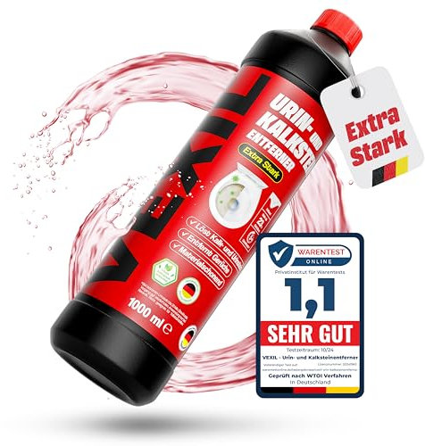 VEXIL® Urinsteinentferner EXTRA STARK - 1000 ml - entfernt mühelos hartnäckigen Urin- & Kalkstein - Profi WC-Reiniger - biologisch abbaubar - Urinsteinlöser Made in Germany