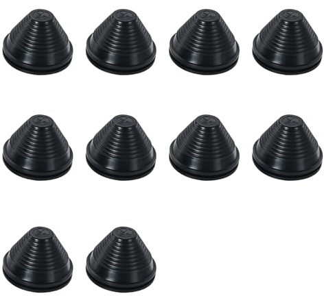 Leliafleury Black Tower Shaped Grommets 10 Pcs 35mm Rubber Grommet Wire Hole Grommet Firewall Hole Plug for Protecting Wires Plugs Cables