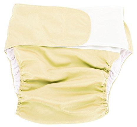 Pañal de tela para adultos de 4 colores, reutilizable, lavable, ajustable, pañal grande (amarillo 102)