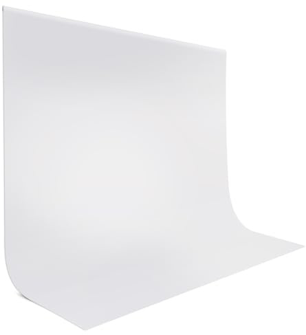 JEBUTU Fotohintergrund Weiss 3m x 3m, Foto Hintergrund Weiß Groß | Faltbare Waschbares Fotografie Hintergrund Polyester für Fernsehen, Zoom, YouTube, Video, Online-Meetings