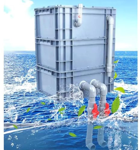 Filtro De Acuario Multicapa, Kit De Filtro Grande Para Estanques, Peceras, Tanques De Tortugas, Caja De Filtro De Ciclo De Agua Externo De 3 Niveles, Sin Bomba Ni Medios Filtrantes(30x20x36cm)