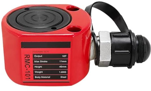 Kit di alimentazione porta martinetto idraulico a basso profilo 10T, mini cilindro idraulico, corsa 11 mm, pompa manuale idraulica CP-180, 700 kg/cm² (10000 psi)(Only cylinder)