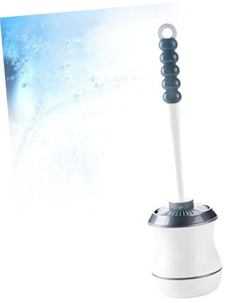 Alipis Cepillo de Inodoro con Mango Largo y Base Antideslizante, Diseño para Colgar en Pared, Material PP y PE, Adecuado para Baño y Aseo en Hoteles