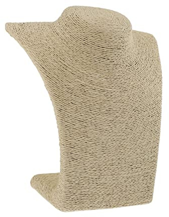 Homoyoyo Expositor de Modelos de Cuello Elegante de Cuerda de Paja y Espuma para Collares y Colgantes, Soporte Resistente Adecuado para Almacenar Joyas en Tiendas y Bodas