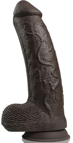 42x10 cm Dildo Gigante XXL, Dildos Realista Grueso y Masivo con Fuerte Base de Succión, Juguete Sexual de Silicona de Doble Capa para Hombres y Mujeres Experto, Dildo Gigantesco para Estiramiento Anal