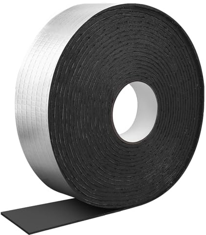 Vefhby Rohrisolierung Selbstklebend, Isolierung Kanal 5cm x 10m Rohrisolierung Schaumstoff, Isolierung zum Wickeln für Rohrumwicklung, Heizungsrohre und Rohrschutz Isolierband