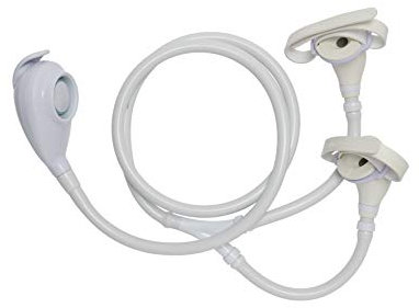 Croydex Freeway Secura Shower Head and Hose Attachment for Bath Taps - 1m Flexible Shower Hose with Tap Connectors and Straps to Secure, Controllable Spray, Compatible with High/Low Pressure Systems