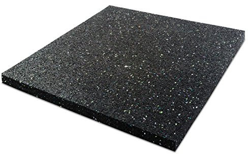etm - Tapis Anti-Vibration 60x60 cm - Réduit les Vibrations - Idéal pour Machine à Laver et Sèche-Linge - Revêtement de Sol Absorbant les Chocs - Tapis Anti-Bruit en Caoutchouc recyclé - Épaisseur 2cm