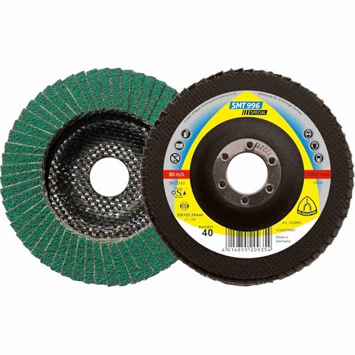 Klingspor SMT 996 Lot de 10 disques abrasifs en céramique 125 x 22,23 mm Grain 40 : 322852