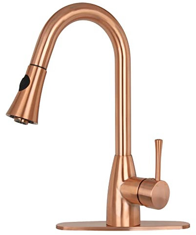 One-Handle Pull-Down Copper Kitchen Faucet - Five Years Warranty Akicon