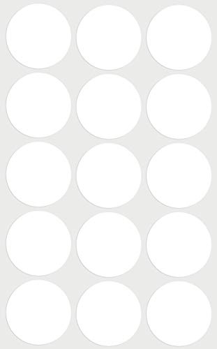 Aufkleber Weiß 30 mm Sticker – 3 cm Klebepunkte 225 Stück von Royal Green
