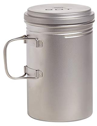 Vargo Titanium BOT Series | BOT-HD Bottle Pot – 1 Liter (34 oz.) Ultralight Water Bottle Cooking Pot Weighs 153 grams (5.4 oz.) | Backpacking Camping