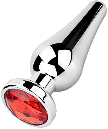 Roluck Plug Anale Femme Débutante Plug anal en métal Dilatateur anal conique Rouge M