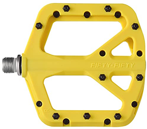 FIFTY-FIFTY Fahrradpedale, Nylon Composite MTB Pedale, rutschfest Mountainbike Pedale, 9/16 Zoll Flat Pedal MTB für All Mountain, Enduro, Downhill, E-Bike