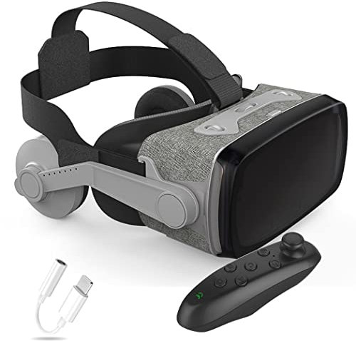 Occhiali VR, Visore Realtà Virtuale, Cuffie 3D VR Compatibile con Tutti Gli, Lente Regolabile per Film e Giochi 3D, per iPhone 13 Pro Max/13 Pro/13/12/11, per Samsung Galaxy S21, Huawei, Xiaomi