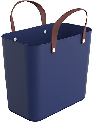 Rotho Albula - Cestino per la spesa, in plastica riciclata, 25 l, 40 x 23,5 x 34 cm, colore: Blu