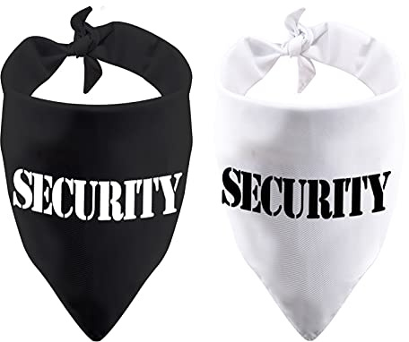 Generic Sicherheits-Hundehalstuch, Schwarz, Weiß, Einheitsgröße, Polyester, maschinenwaschbar, 2 Stück