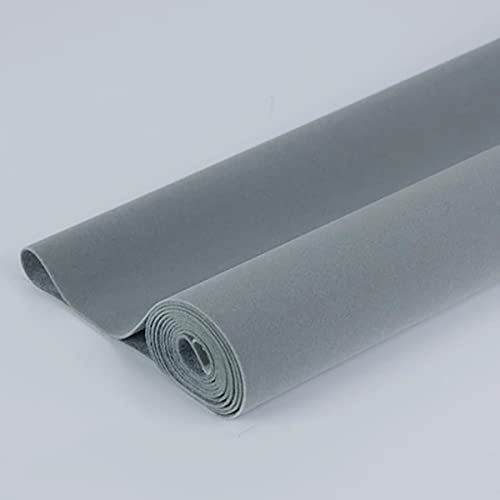 TAAL Selbstklebend Samtstoff Beflockter Stoff 100cmx148cm Für Schubladeneinlagen Schmuckkästchen-Filzeinlage Solide Farbe Filz-Tapete DIY Filzstoff Nähen Kunsthandwerk(Color:8 Gray)