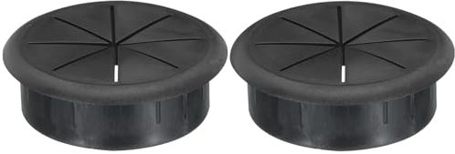 sourcing map 2pcs Cable Hose Snap Bushing Grommet Protector 60mm Mount Dia Black Plastic Cable Snap Locking Bushing Grommet