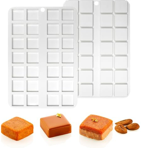 Silicone Mousse Cake Mold Bakeware Dessert Mousse DIY Cioccolato Sapone Candle Stampo, 28 fori Square Sandwich Mold