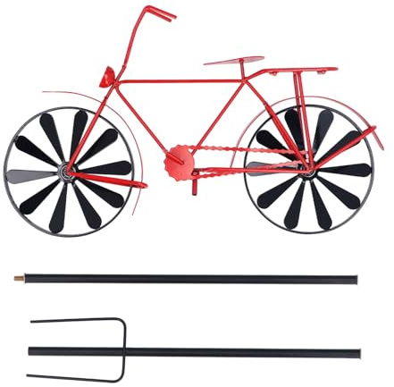 Fahrrad-Windspiel aus Metall, Metall-Eisen-Fahrräder, Windmühlen, Außendekorationen für den Außenbereich, Garten, Hof, Terrasse, Dekoration