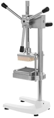 Picadora comercial de frutas y verduras, máquina cortadora vertical de papas fritas, diseño de mango humanizado, base en forma de U, cuchillo estable y duradero de 13 mm, for batatas, zanahorias y pep