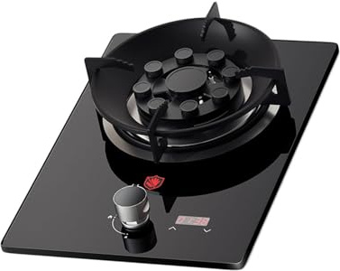 GCGC Gasherd, Schreibtisch Und Eingebetteter Dual-Use-Gaskocher NG/LPG, Herd Mit Automatischer Flammendurchschlagschutzvorrichtung Und Timer 5,0 KW for Das Kochen Im Freien, Camping, Zuhause(NG)