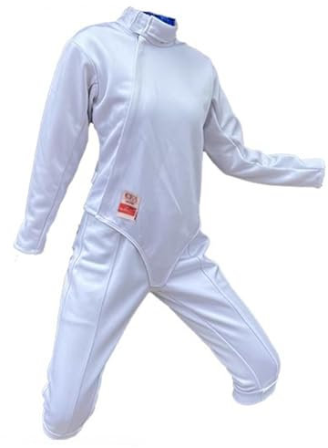 ZPRYZHD 3-Teiliger Fechtsport-Uniformanzug, 450N Fechttrainings-Schutzanzug für Kinder und Erwachsene, Jacke, Hose, Westen-Set, für Florett, Degen, Säbel - Linke Hand(46#)