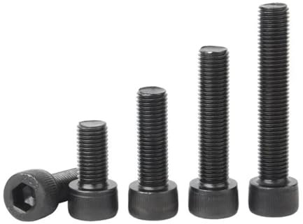 Generisch M6 M8 M10 M12 M14 M16 M18 M20 DIN912 Innensechskantschraube mit Feingewinde, Schwarz, Innensechskantschlüssel der Güteklasse 12,9, Bolzensteigung 0,75/1/1,25/1,5 mm(100mm,M12x1.25mm-1pcs)