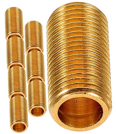 LIFKICH M10 Vollgewindete Led Lampenstange Aus Messing 20mm 8 Stück Hohles Kupplungs Gewinde Selbstgemacht Lampenzubehör Für Reparatur Und Verlängerung