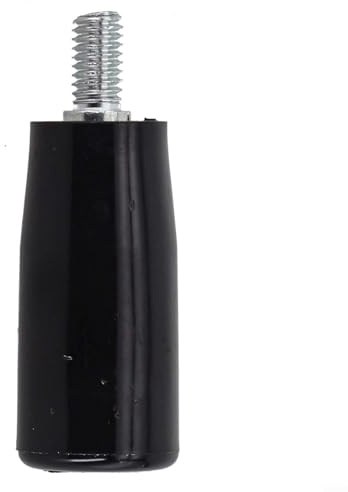 Volakebeing 1 poignée de volant rotative M6/M8/M10 - Tige filetée mâle pour fraiseuse - Tour de meulage - Manivelle noire et argentée (M6 x 40)