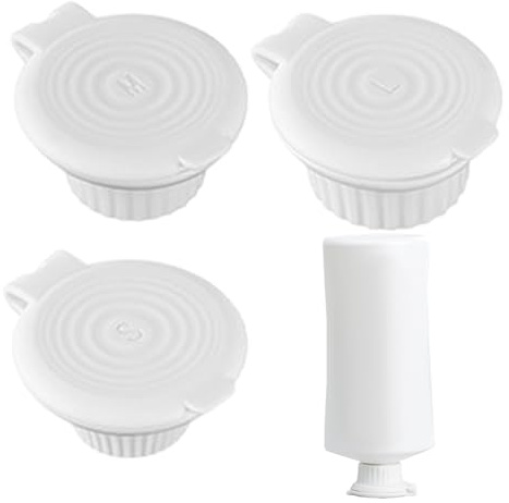 Up Side Down Bottle Cap - Inverted Bottle Caps | Emptying Kit Cap | Sealed Caps Accessory for Thick Creams Gels Conditioners | Easy Grip Reusable Stand Tool for Bathroom Travel Use