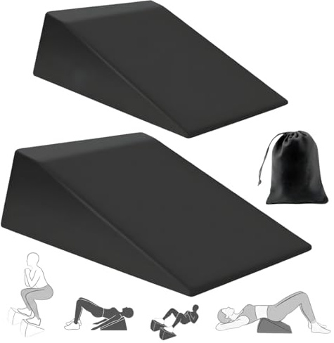 Slant Board for Calf Stretching & Squats – Non-Slip Heel Elevated Squat Wedge Block for Weightlifting, Squat Mobility & Performance | Workout Wedge to Improve Squat Form, Balance & Strength