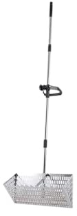 Rastrillo para Pulgas de Arena Rastrillo de Arena Tamiz Práctico Mango telescópico Grande Tamizado Multifuncional Fácil Limpieza Cuchara Acero al Carbono(Silver)