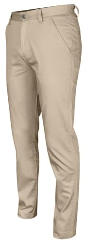 Calvin Klein Mens Campus Chino Wicking Stretch Trousers - Stone - 34R