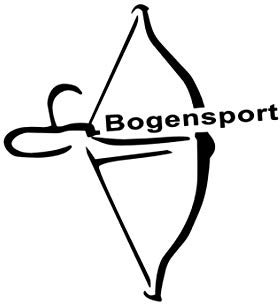 Bogensport Aufkleber in 15cm (117/2) (weiß Glanz)