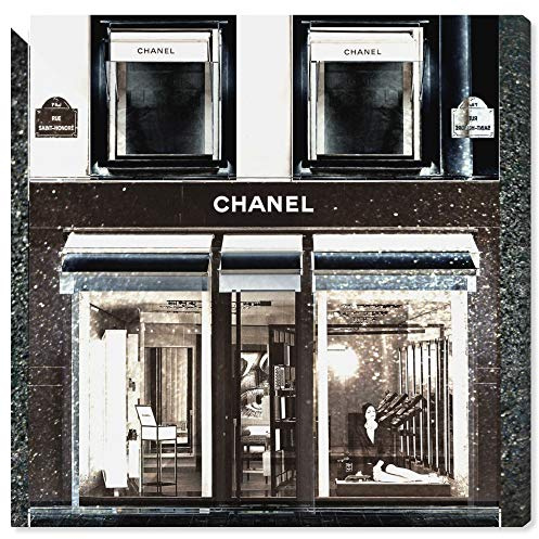 The Oliver Gal Artist Co. Fashion and Glam Wall Art Canvas Prints 'My Favorite Store' Lifestyle Home Décor, 30 x 30, Black, White